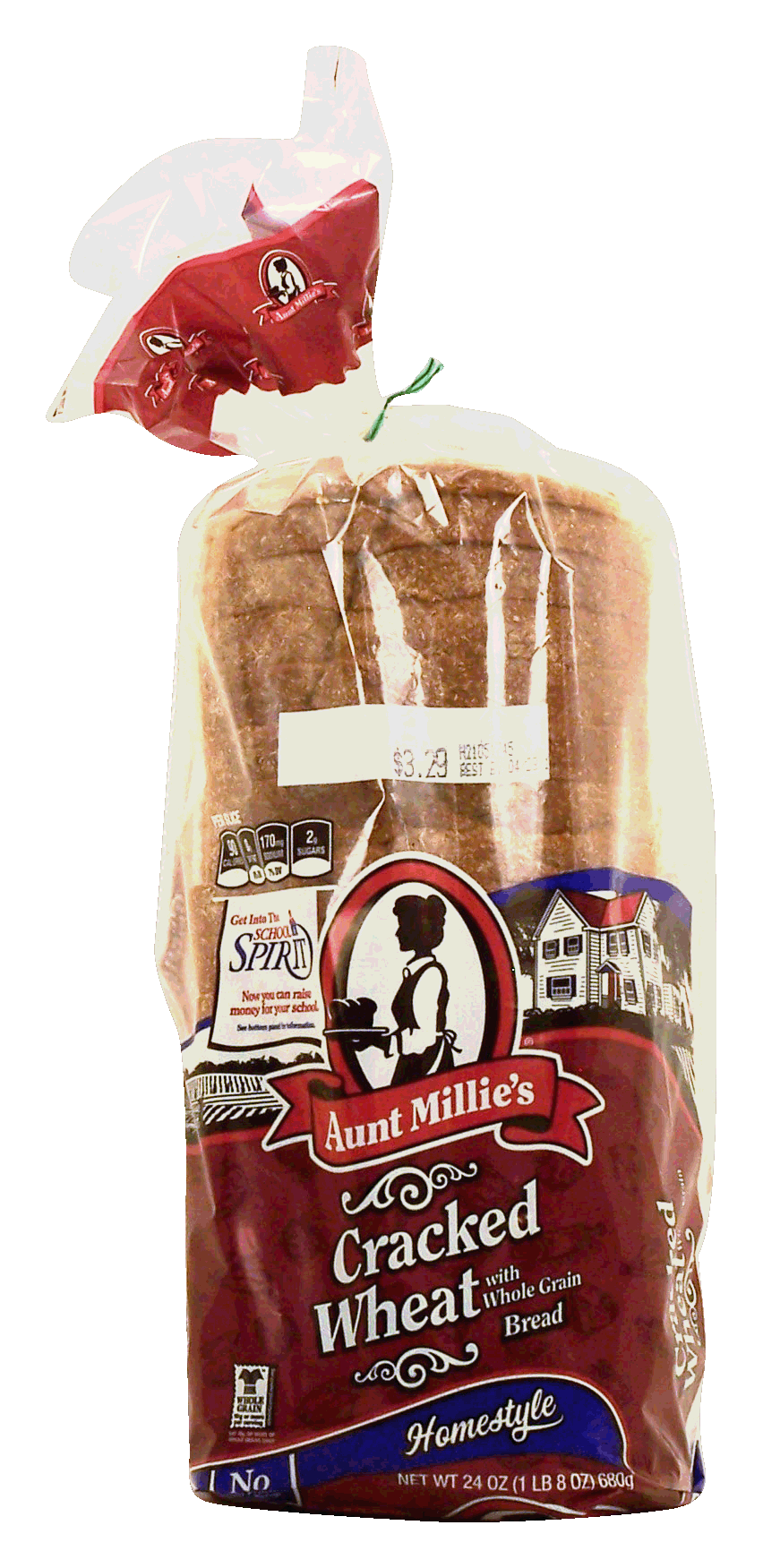 Aunt Millie's Homestyle cracked wheat with whole grain sliced bread loaf Full-Size Picture